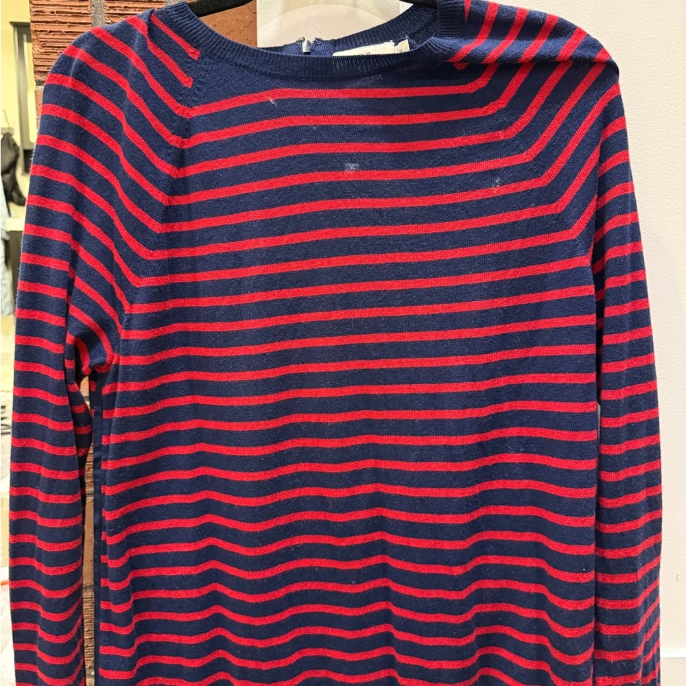 Vineyard Vines Navy and Red Striped Sweater